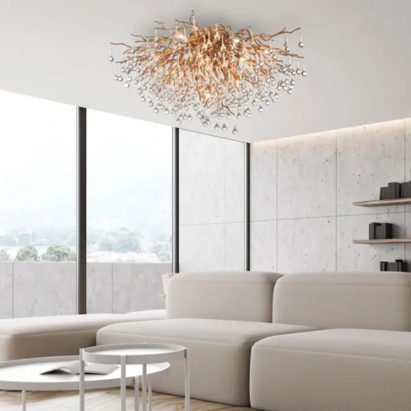 Paul Neuhaus 8092-11 - Prisadený luster ICICLE 14xG9/40W/230V pr. 100 cm mosadz