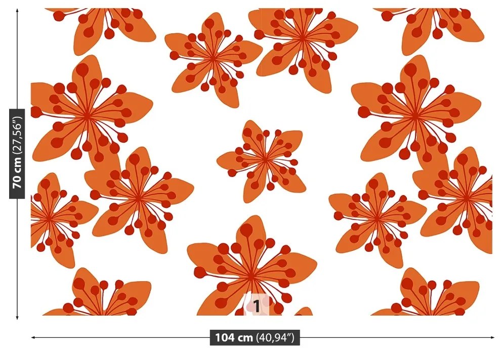 Fototapeta Vliesová Vzorka v kvetoch 104x70 cm
