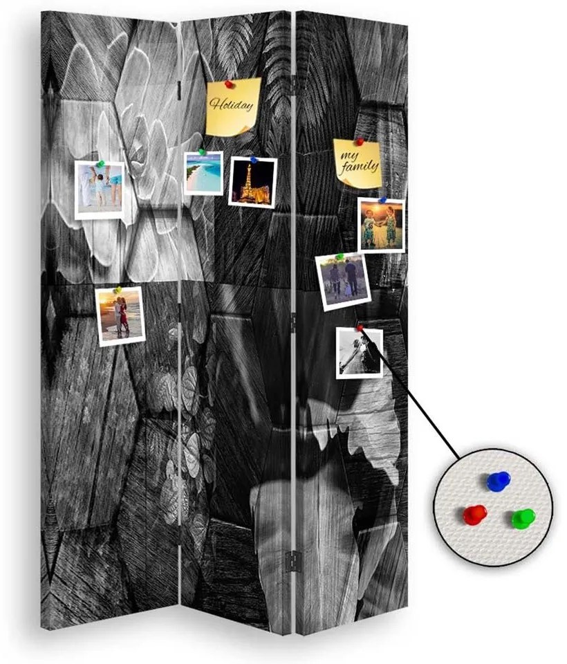 Gario Paraván Tajomstvo sivej Rozmery: 145 x 170 cm, Prevedenie: Otočný paraván 360°