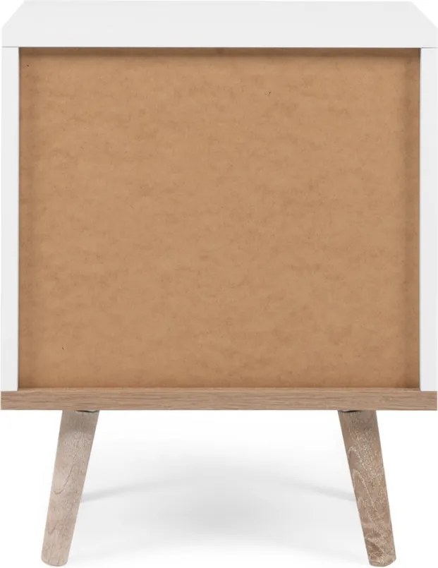 Nočný stolík Göteborg, biela/dub sonoma