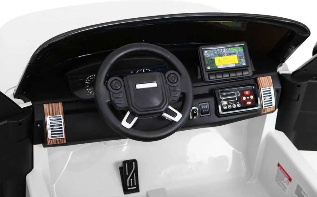 Ramiz Range Rover HSE 2-miestne detské auto Biele SUV + Pilot