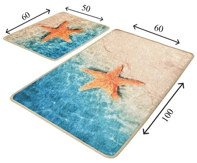 Kúpeľňové predložky v súprave 2 ks 60x100 cm Stella – Foutastic