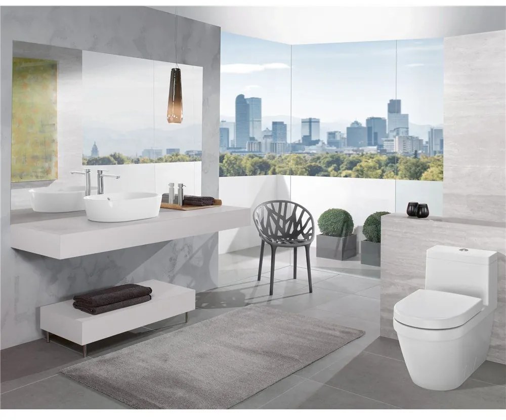 VILLEROY & BOCH Architectura oválne umývadlo na dosku bez otvoru, s prepadom, 600 x 400 mm, biela alpská, s povrchom CeramicPlus, 5A2660R1