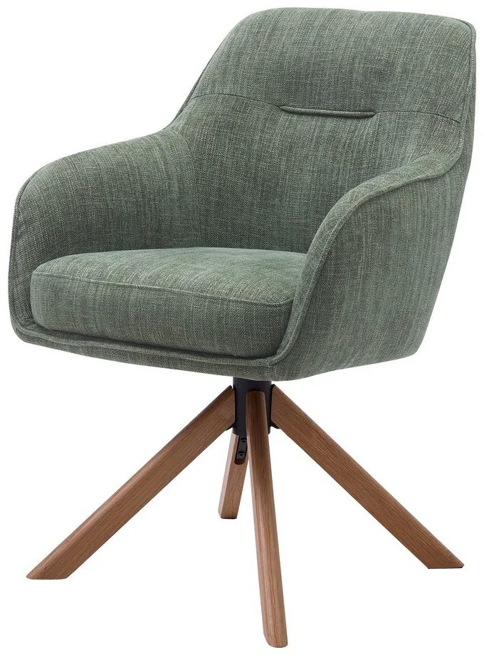 Zelené čalúnené jedálenské kreslá v súprave 2 ks Avola – Unique Furniture