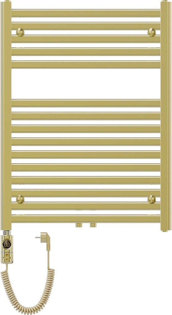 Mexen Hades, elektrické vykurovacie teleso 800 x 600 mm, 600 W, zlatá lesklá, W104-0800-600-2600-50