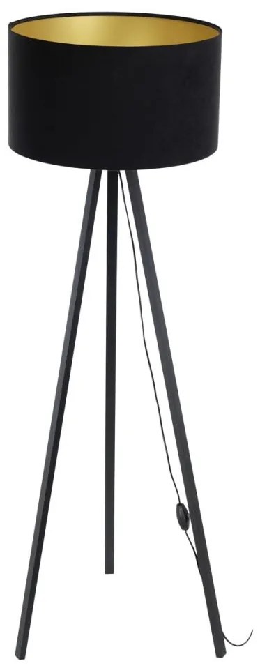 BPS Koncept Stojacia lampa STANDART 1xE27/60W/230V čierna/wenge BS0457