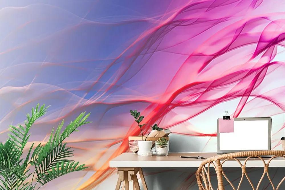 Samolepiaca tapeta abstraktné vlnky plné farieb - 375x250