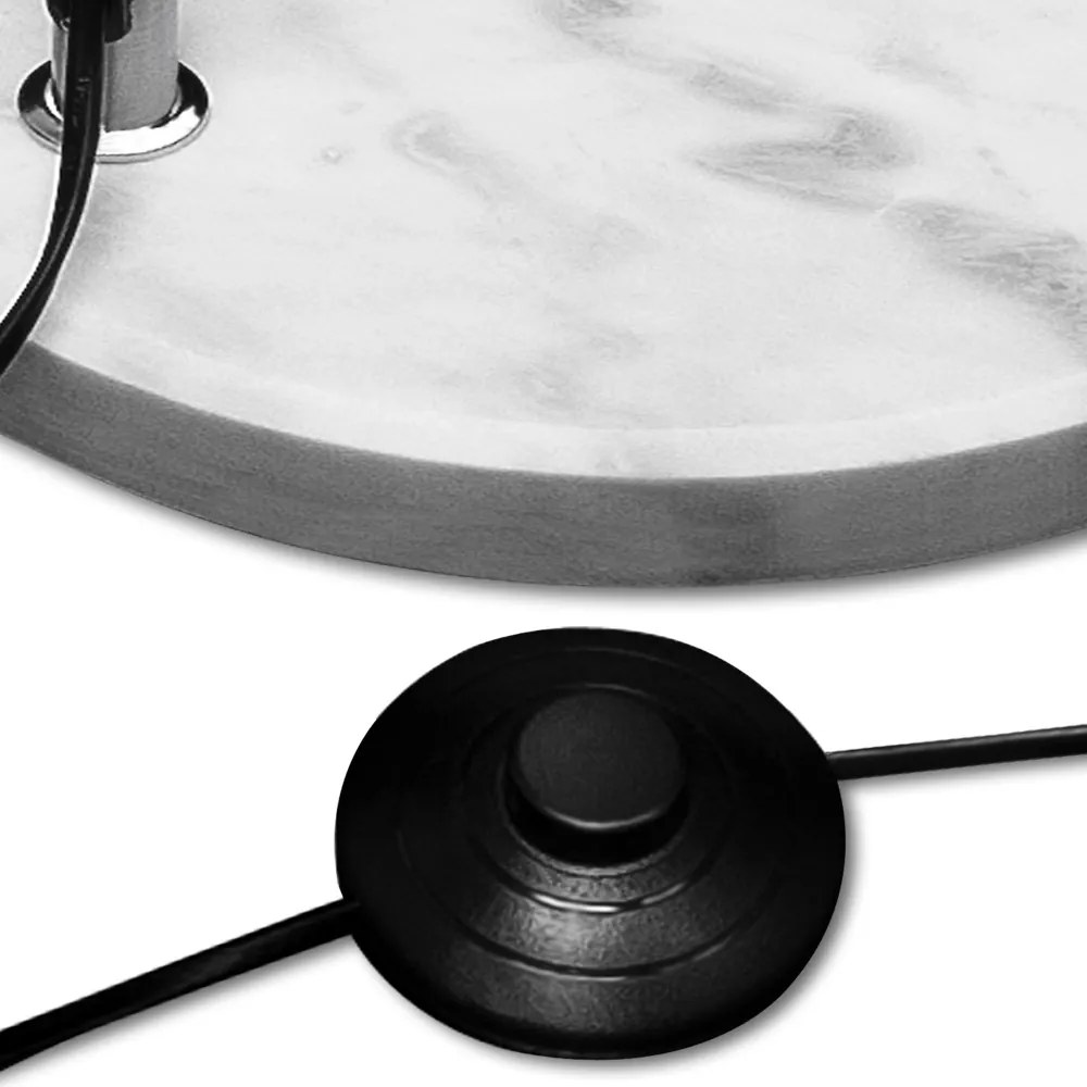InternetovaZahrada Dizajnová oblúková stojanová lampa s mramorovou základňou - nastaviteľná 190 - 200 cm