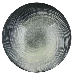 Jedálenská sada 24 ks zelená/čierna/porcelán