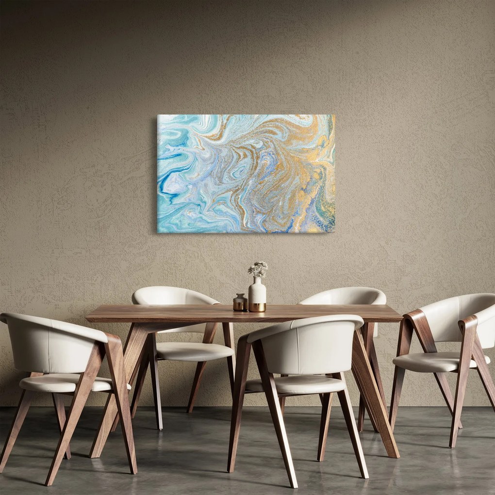 Obraz - Modrý mramor (90x60 cm)