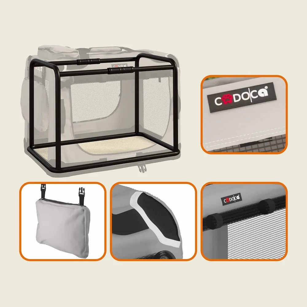 Prepravná taška pre psy a mačky ELI, 70x52x52cm, šedá Cadoca