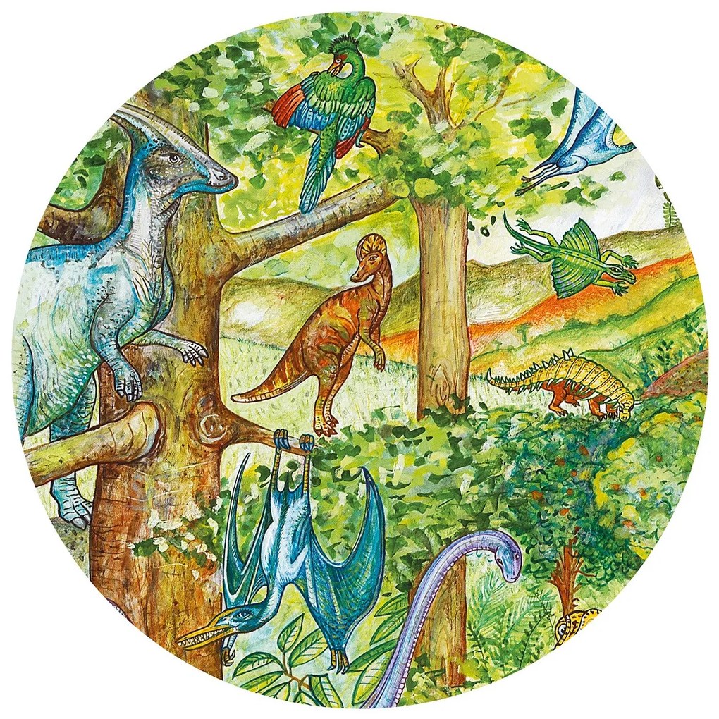 Vyhľadávacie puzzle s plagátom - Dinosaury - 100 ks