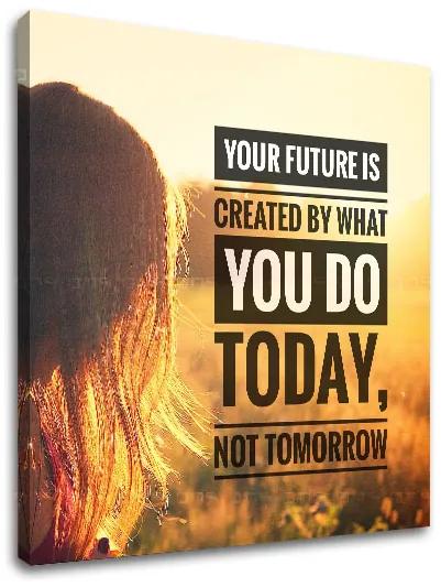 Motivačný obraz na stenu Your future is created