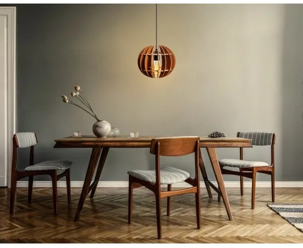 Luster na lanku 1xE27/60W/230V hnedá pr. 20 cm