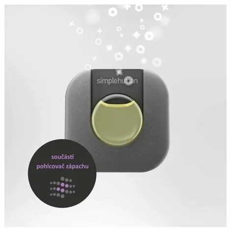 Simplehuman Obdĺžnikový pedálový kôš s vreckom na vrecká 55 l, čierna