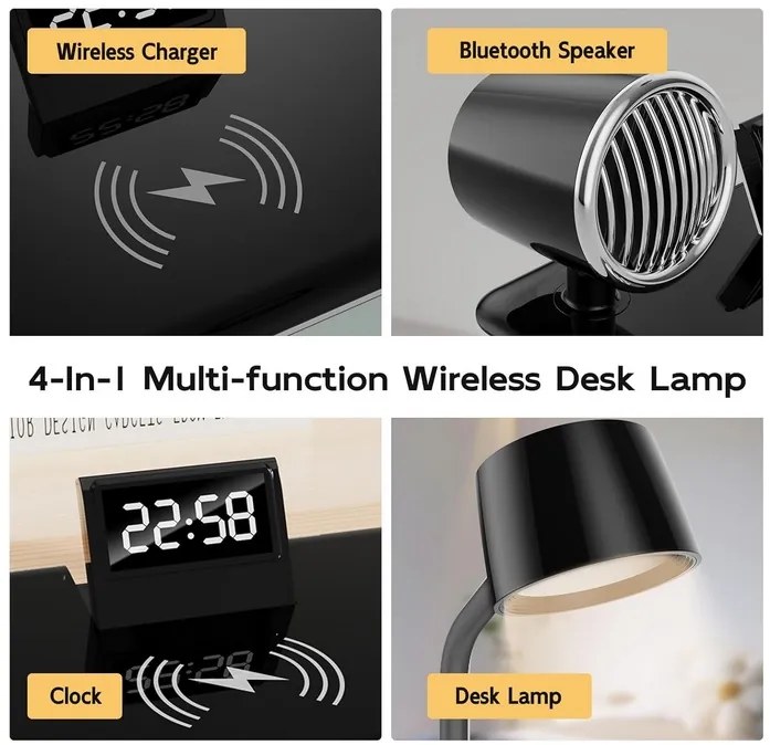 Stolná lampa 4 v 1 MDHL MD-1772 - biela