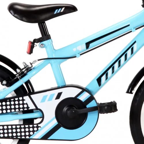 vidaXL Detský bicykel 16 palcový čierny a modrý-