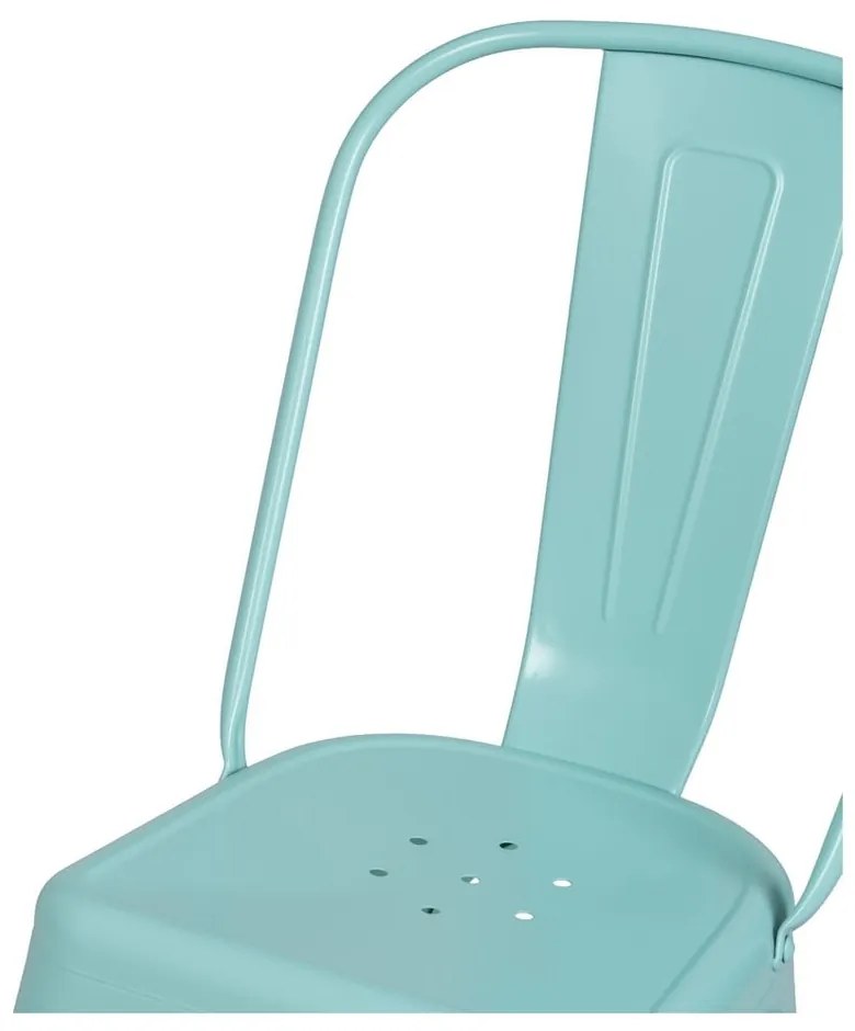 Tyrkysové kovové jedálenské stoličky v súprave 2 ks – Ixia