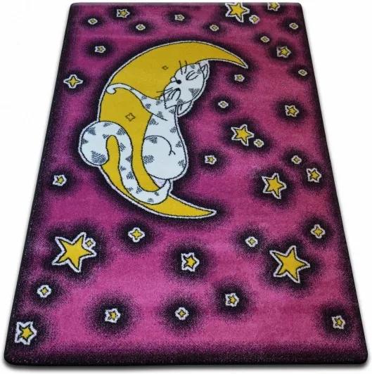 3kraft Kusový koberec KIDS mačka ružový C414
