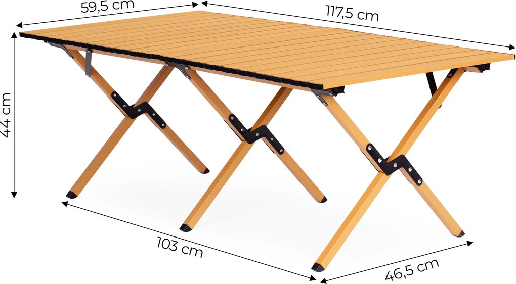 MultiGarden Turistický skladací stôl 120x60 cm s taškou MultiGarden