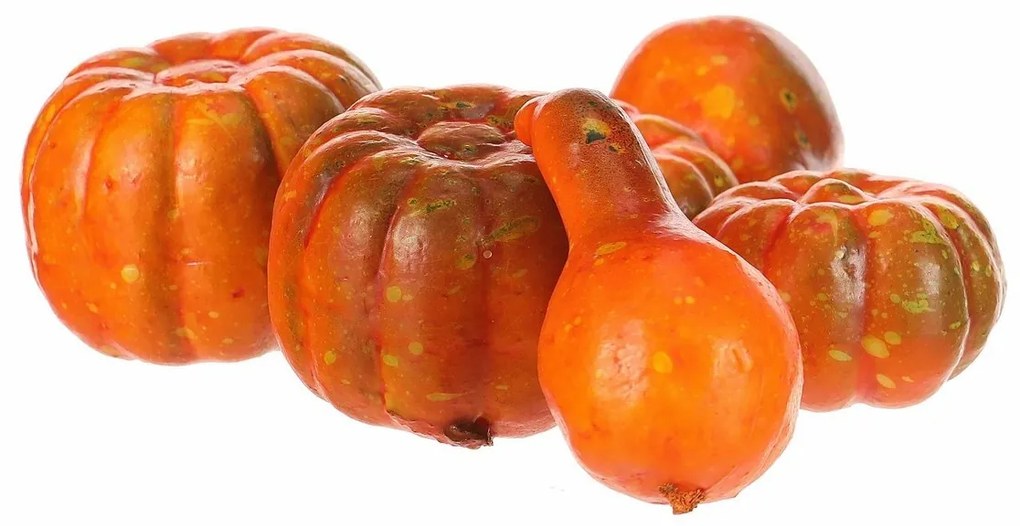 Jesenná dekorácia Súprava umelých tekvíc, 6 ks, rôzne tvary
