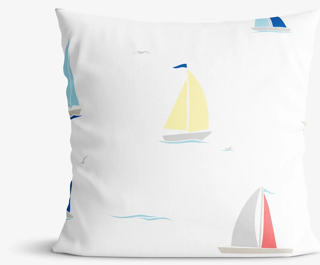 Goldea bavlnená obliečka na vankúš - plachetnice 40 x 40 cm