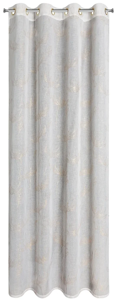 ZÁCLONA NA KRÚŽKOCH AMALIA 140X250 CM VZOROVANÁ