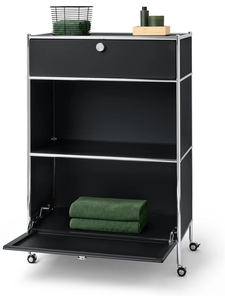 Kovová komoda »CN3« s 1 zásuvkou a 1 výklopným priečinkom