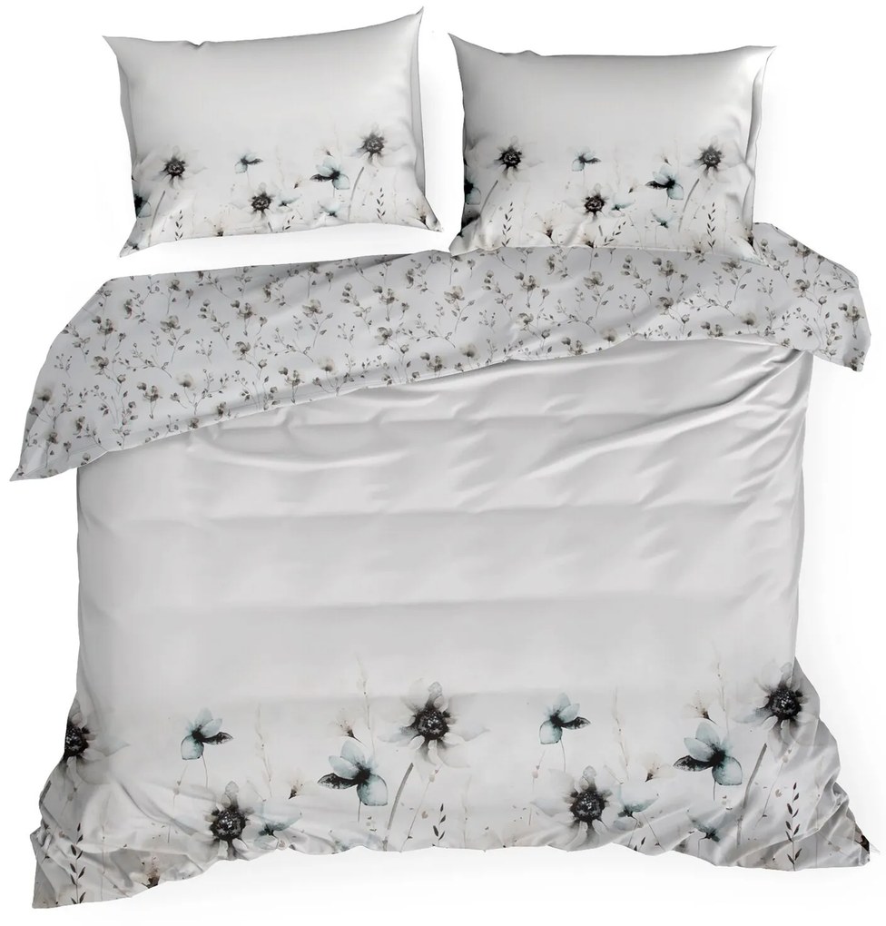 SATÉNOVÉ OBLIEČKY PREMIUM22 200X220 CM, 2 KS 70X80 CM KVETY
