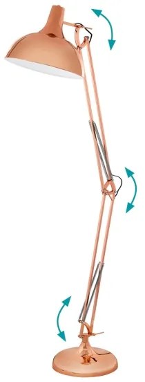 Eglo 94705 - Stojaca lampa BORGILLIO 1xE27/60W/230V