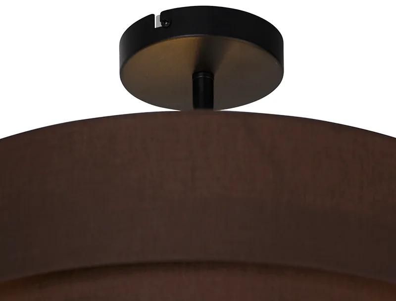 Moderné stropné svietidlo hnedé 45 cm 3-svetlo - Drum Trio