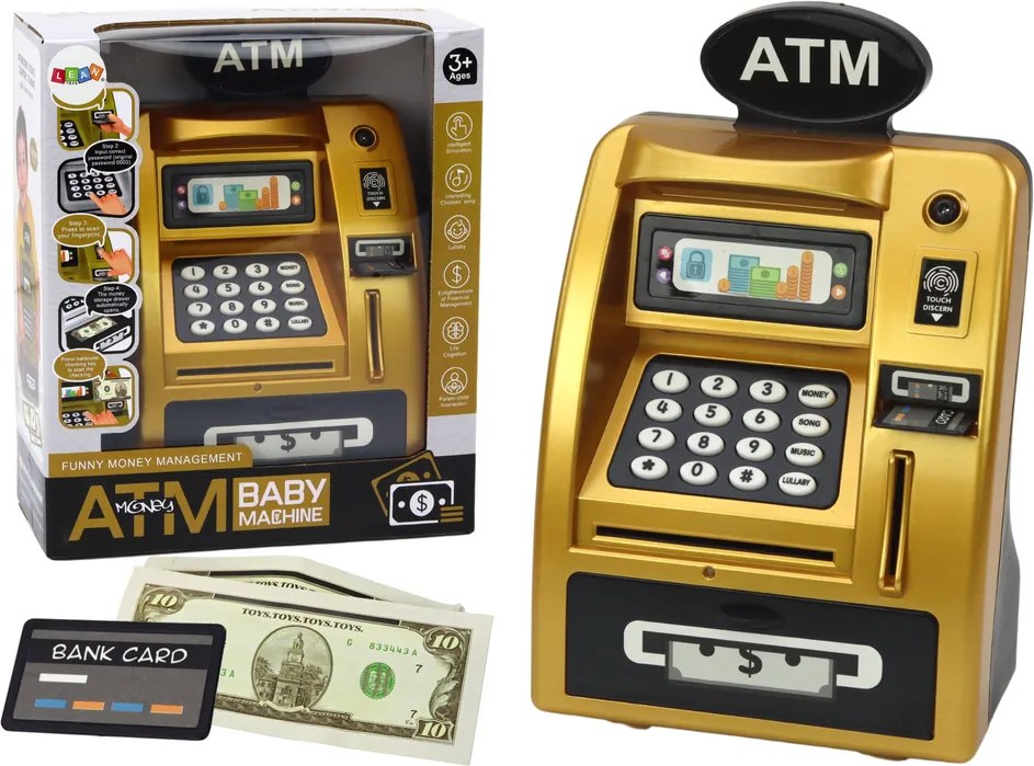 LEAN Detská pokladnička - zlatá