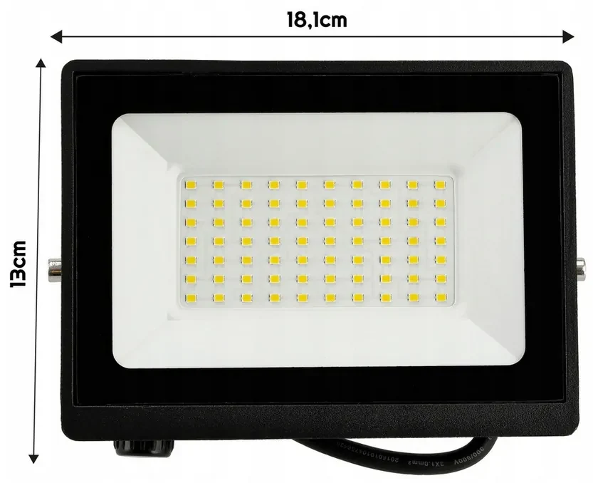 BERGE LED reflektor IP65 - 50W - 4500lm s pohybovým a súmrakovým senzorom - neutrálna biela