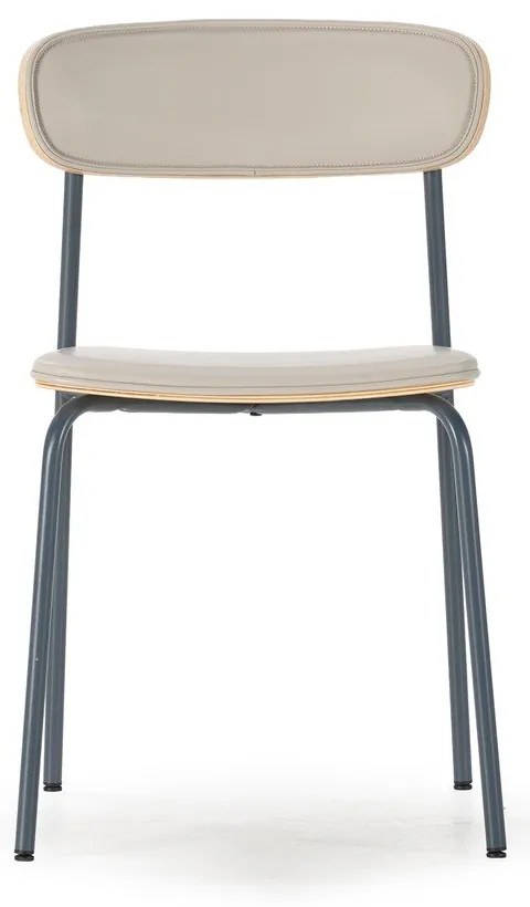 Béžové čalúnené stohovateľné jedálenské stoličky v súprave 2 ks Saula – Marckeric