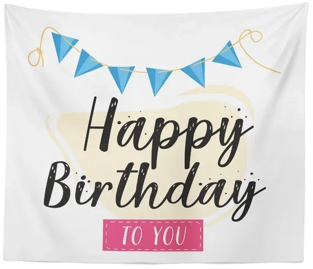 Sablio Deka Happy Birthday to you : 150x120 cm