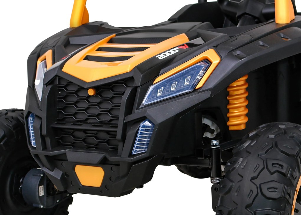 Ramiz Buggy ATV Racing pre 2 deti Zlatá + pohon 4x4 + diaľkové ovládanie + pomalý štart + MP3 LED