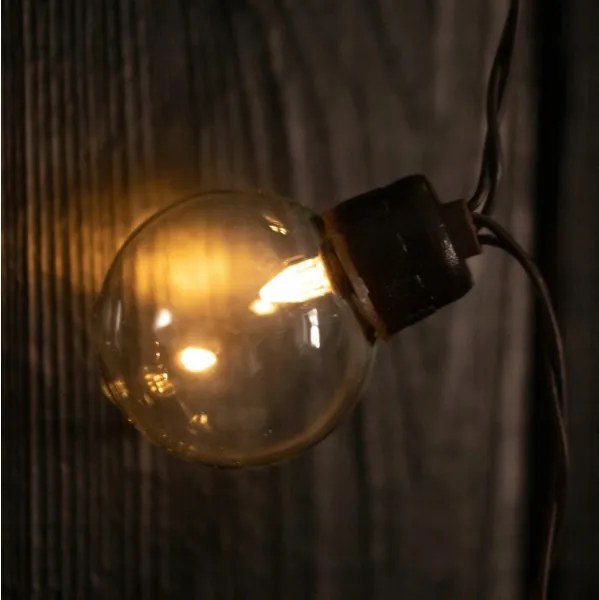 LED solárna dekoratívna svetelná reťaz 30× LED, 8 funkcií, 500 mAh, 10,6 m, IP67, teplá biela