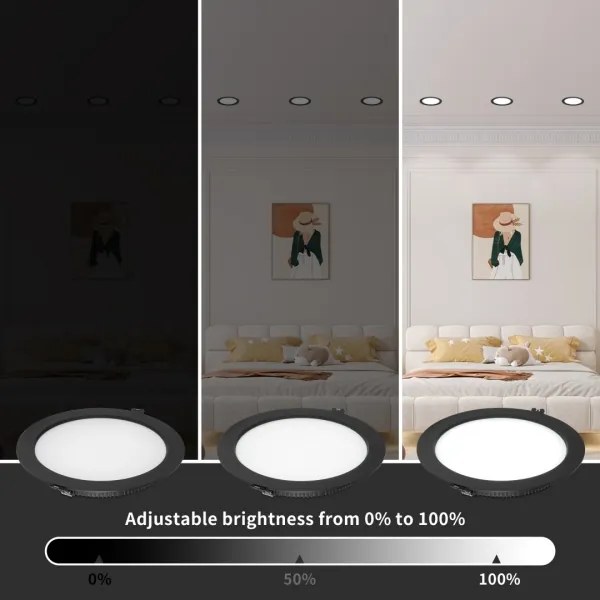 Immax NEO 07297L - LED stmievateľné podhľadové svietidlo DOWN LED/36W/230V Wi-Fi, Tuya  priemer 23 cm, čierna