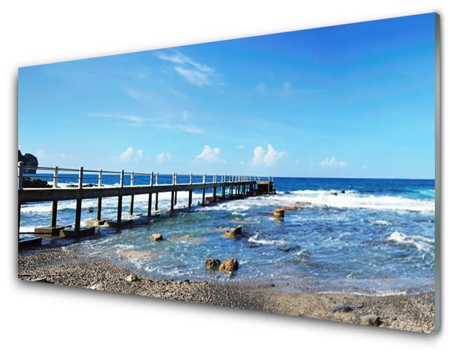 Obraz na akrylátovom skle Oceán pláž príroda 140x70cm