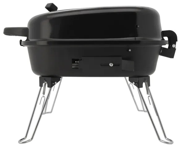 Prenosný gril na drevené uhlie čierna