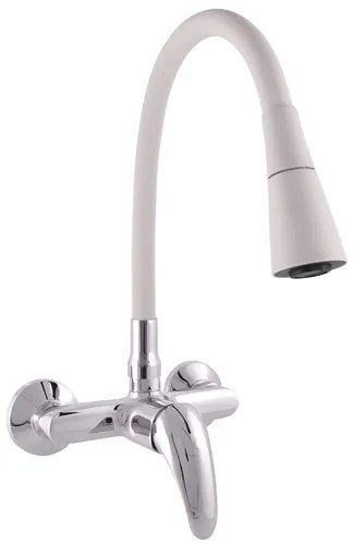 Drezová batéria RAV SLEZÁK SÁZAVA so silikónovým ramienkom 100 mm sivá / chróm SA502.0/13S