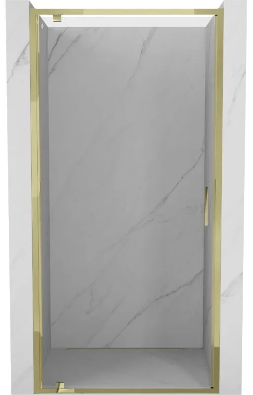 Mexen Exo, výklopné sprchové dvere 70 cm, číre sklo, zlatá, 8181-070-000-50-00