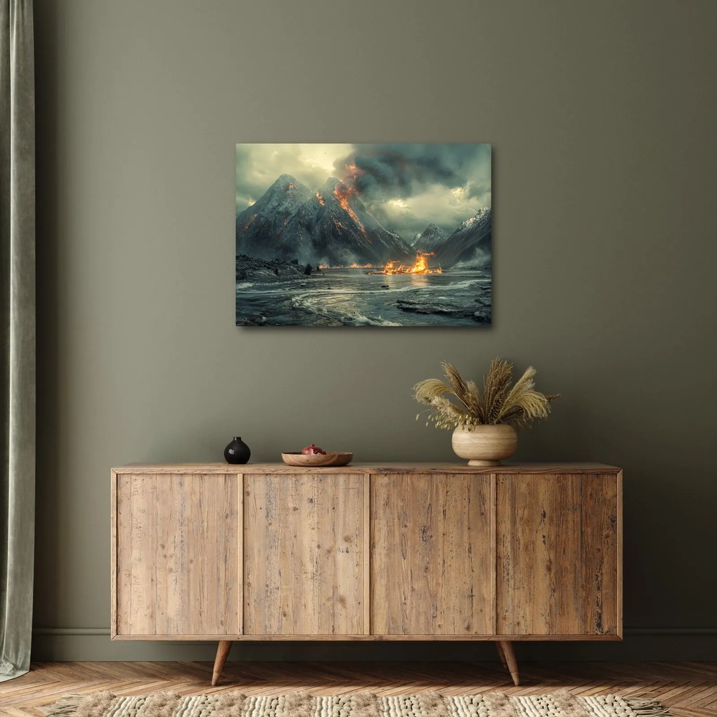 Obraz - Erupcia sopky (70x50 cm)