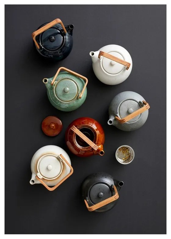 Jantárová keramická kanvica na čaj so sitkom 1,2 l Gastro Amber – Bitz