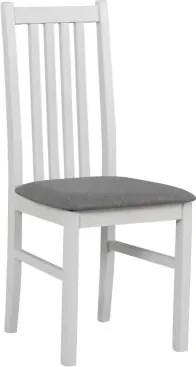 Jedálenská stolička Ontika, biela/šedá látka%