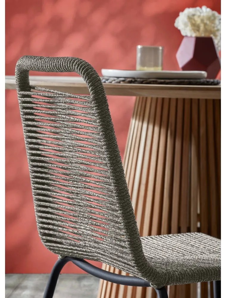 Jedálenský stôl z teakového dreva Kave Home Irune, ø 120 cm
