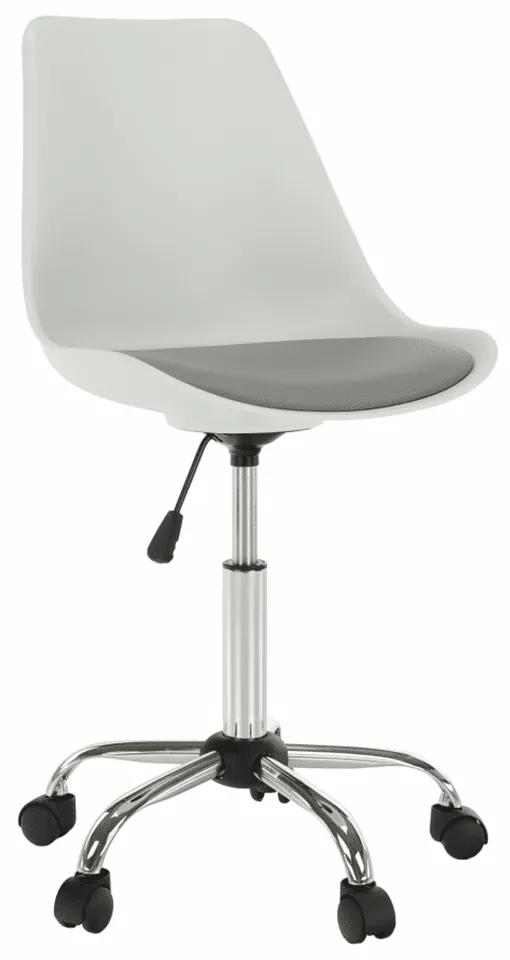 Kondela Kancelárska stolička, biela/sivá, DARISA NEW 71107