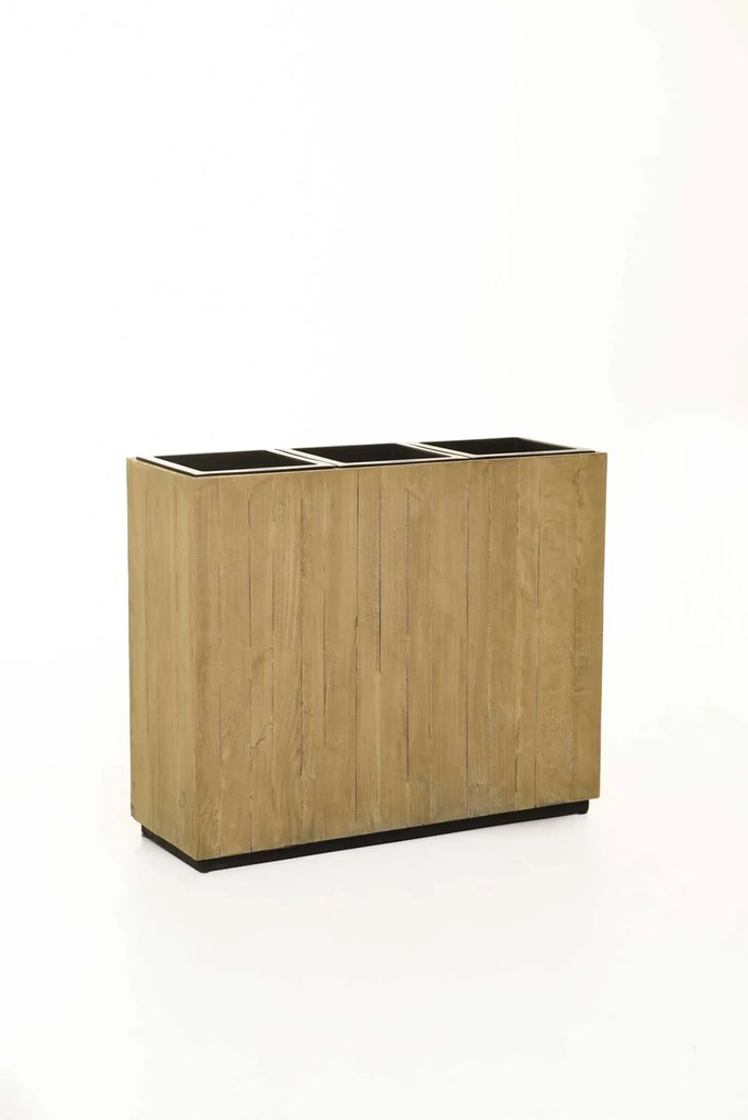 Drevený kvetináč ELEMENTO, drevo, šírka 90 cm, hnedá