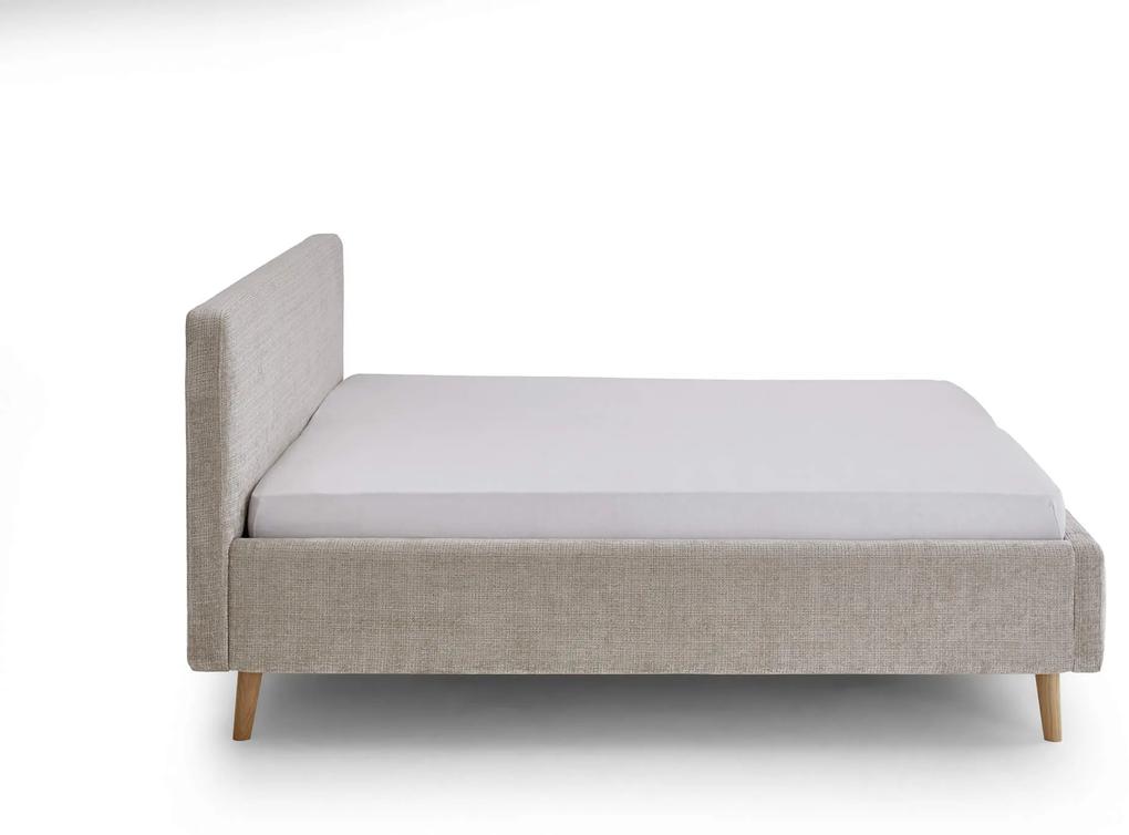 Dvojlôžková posteľ taupe 160 x 200 cm chenille béžová MUZZA