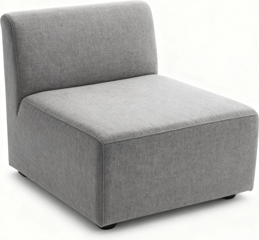 Sedačka LEA, kresielko, svetlo sivá